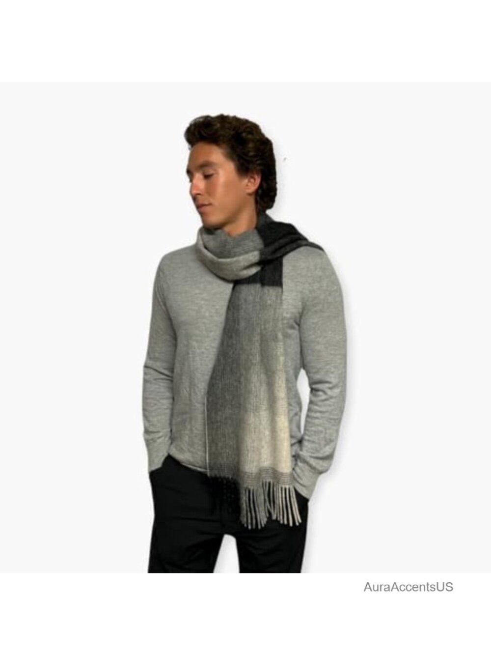 100% Wool Scarf Heritage Plaid Warm Lightweight 72x12 Winter